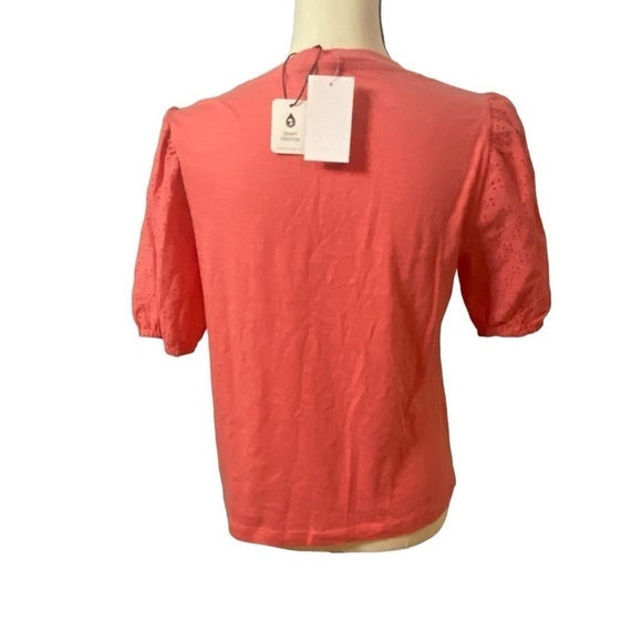 NWT Sanctuary Bridgerton Puff Sleeve Tee Coral in Sz S - Picture 3 of 13